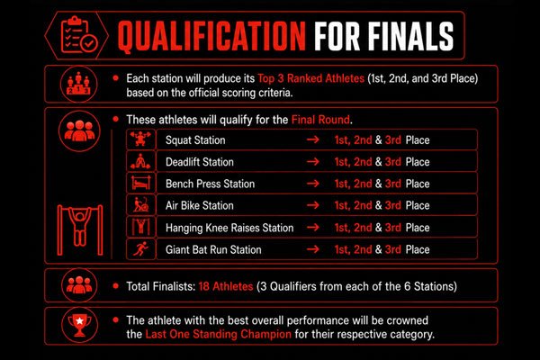 Infographic: women's giant bat run station rules